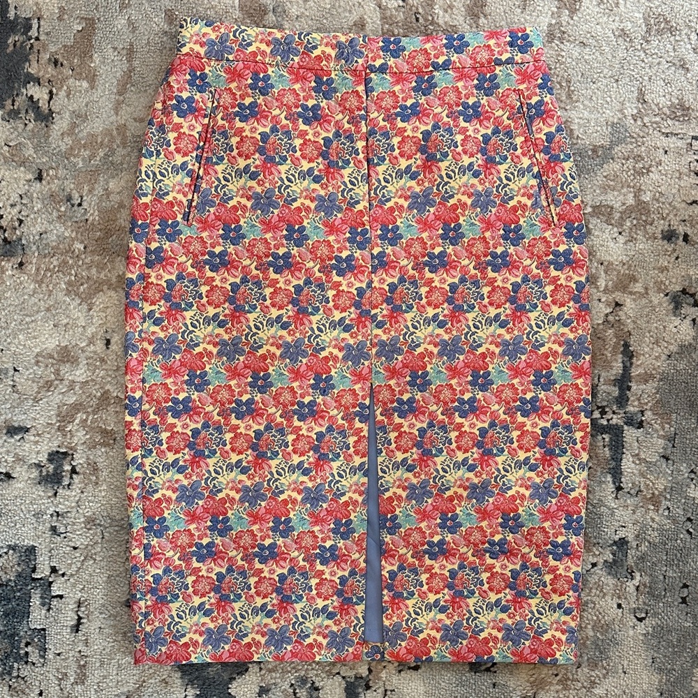 BCBG Floral Pencil Skirt